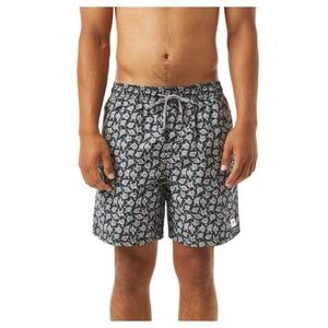 NWOT Urban Outfitters Fluid Volley Trunks In Dark Clay Floral  Size Medium